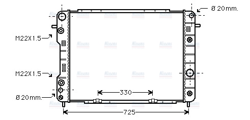AVA Coolant Radiator OLA2199
