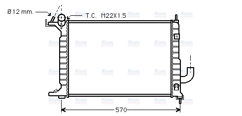 AVA Coolant Radiator OLA2218