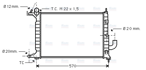 AVA Coolant Radiator OLA2221