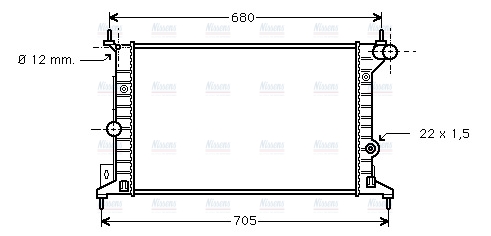 AVA Coolant Radiator OLA2242