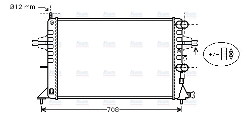 AVA Coolant Radiator OLA2255