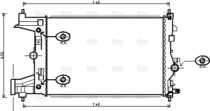 AVA Coolant Radiator OLA2545