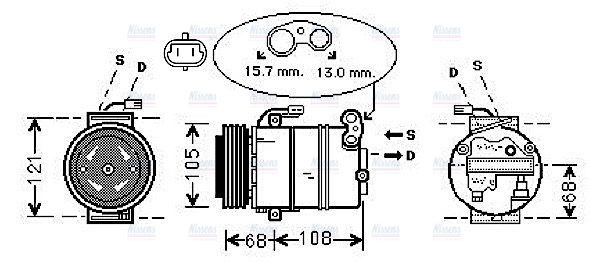 AVA Aircon Compressor OLAK138