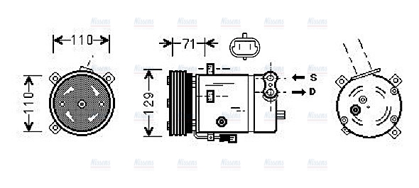 AVA Aircon Compressor OLAK276