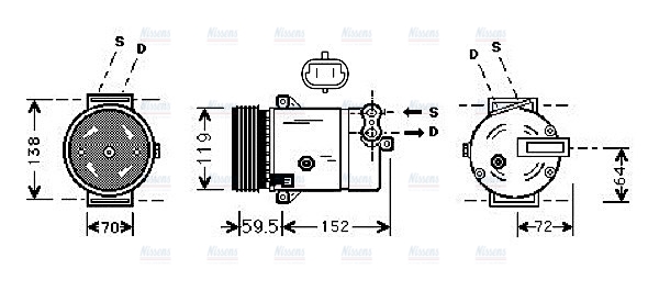 AVA Aircon Compressor OLAK318