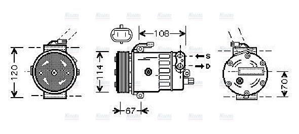 AVA Aircon Compressor OLAK319