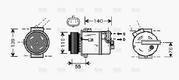 AVA Aircon Compressor OLAK451
