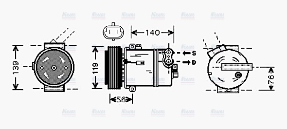 AVA Aircon Compressor OLAK463