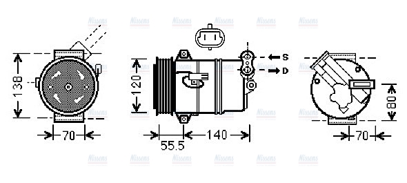 AVA Aircon Compressor OLAK498