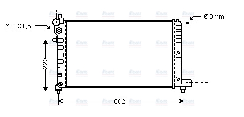 AVA Coolant Radiator PE2004