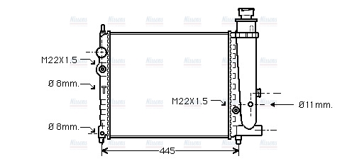 AVA Coolant Radiator PE2073