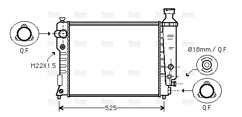 AVA Coolant Radiator PE2124
