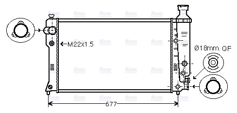 AVA Coolant Radiator PE2132