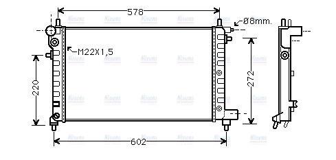 AVA Coolant Radiator PE2149