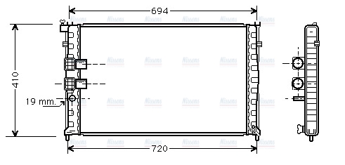 AVA Coolant Radiator PE2178