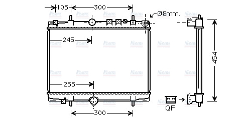AVA Coolant Radiator PE2234