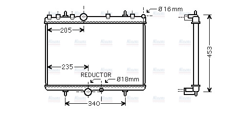 AVA Coolant Radiator PE2269