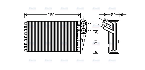 AVA Heater Core PE6227