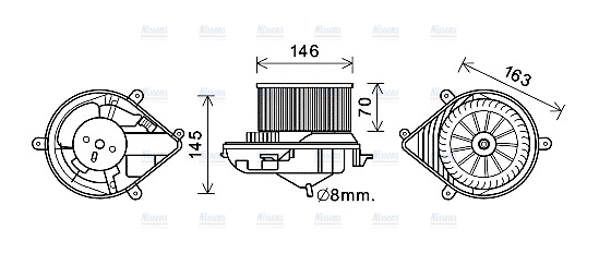 AVA Cabin Fan Blower Motor PE8394
