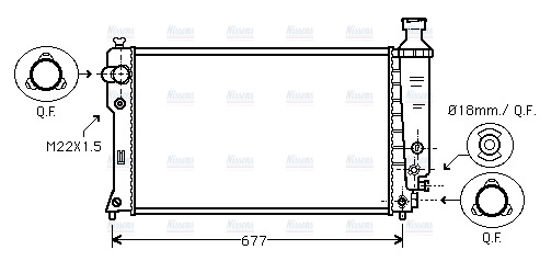 AVA Coolant Radiator PEA2131
