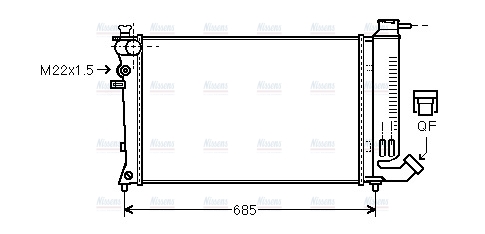 AVA Coolant Radiator PEA2141
