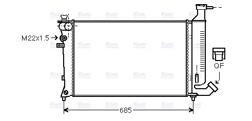 AVA Coolant Radiator PEA2148