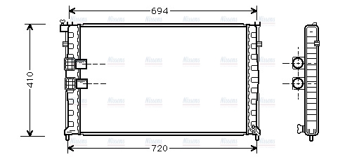 AVA Coolant Radiator PEA2176