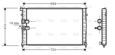 AVA Coolant Radiator PEA2177