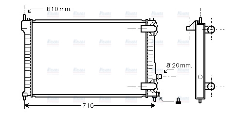 AVA Coolant Radiator PEA2196
