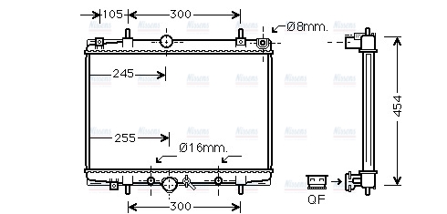AVA Coolant Radiator PEA2201