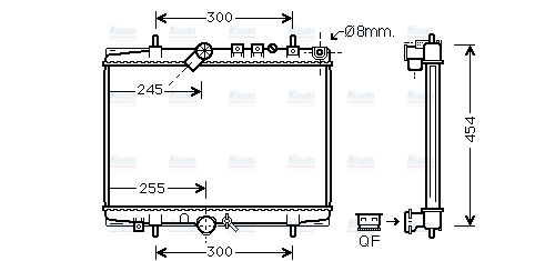 AVA Coolant Radiator PEA2202