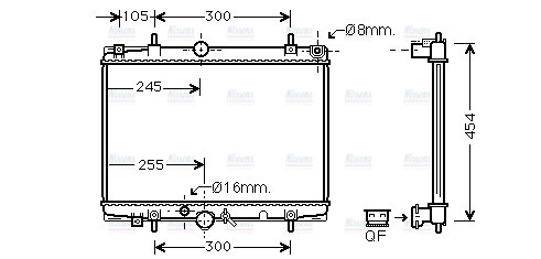 AVA Coolant Radiator PEA2213