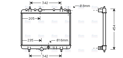 AVA Coolant Radiator PEA2218