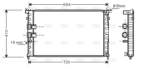 AVA Coolant Radiator PEA2231