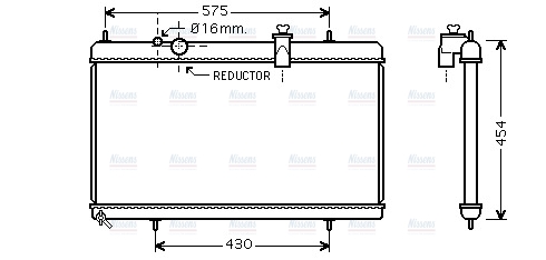 AVA Coolant Radiator PEA2256