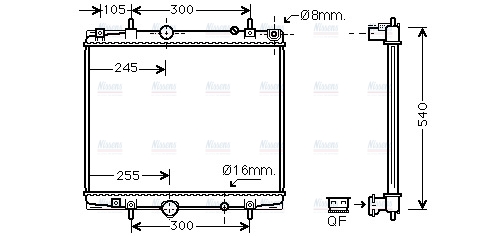AVA Coolant Radiator PEA2274