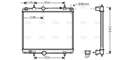 AVA Coolant Radiator PEA2277