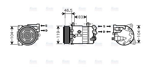 AVA Aircon Compressor PEK326