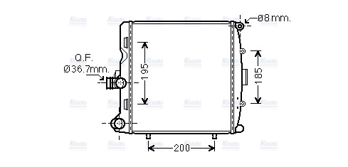 AVA Coolant Radiator PR2055