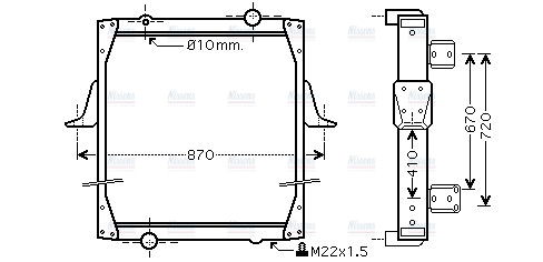 AVA Coolant Radiator RE2010