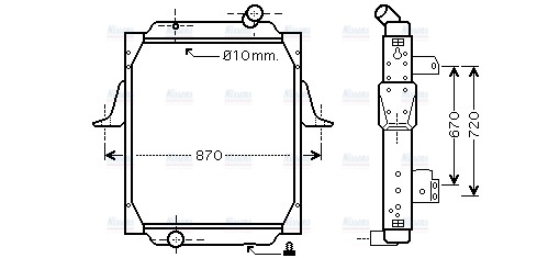 AVA Coolant Radiator RE2059