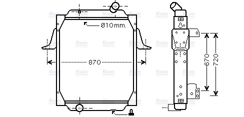 AVA Coolant Radiator RE2062
