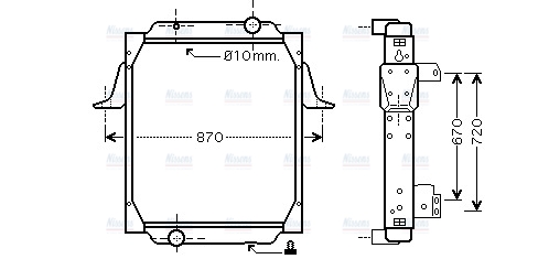 AVA Coolant Radiator RE2066