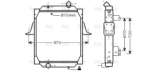 AVA Coolant Radiator RE2067