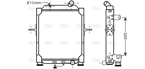 AVA Coolant Radiator RE2074