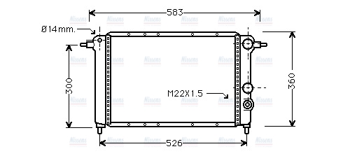 AVA Coolant Radiator RT2065