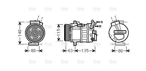 AVA Aircon Compressor RTAK485