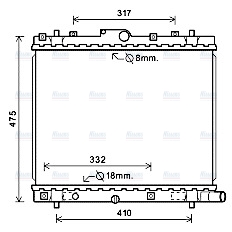 AVA Coolant Radiator SZ2136