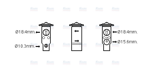 AVA Aircon Expansion valve TO1643