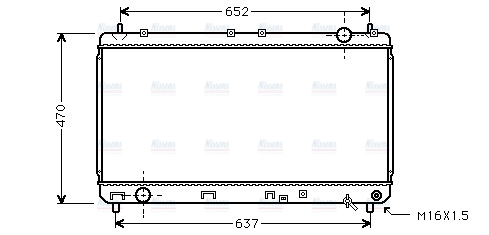 AVA Coolant Radiator TO2247